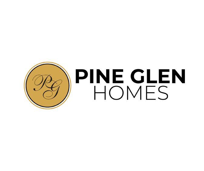 Pine glen homes logo on a white background