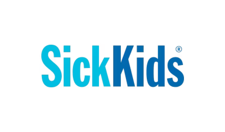 The sickkids logo is blue and white on a white background.