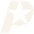 Prime Train logo - A cream letter p with a white star in the middle.