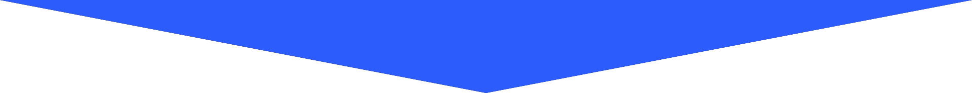 A blue arrow pointing down on a white background.