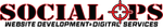 A logo for social ops website development and digital services