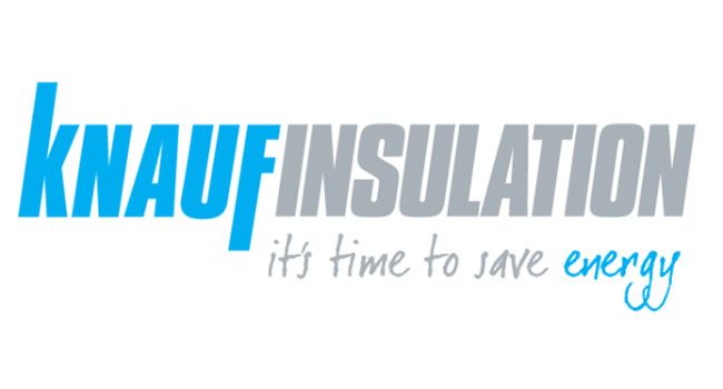 Knauf Insulation logo in blue and gray with the slogan, 