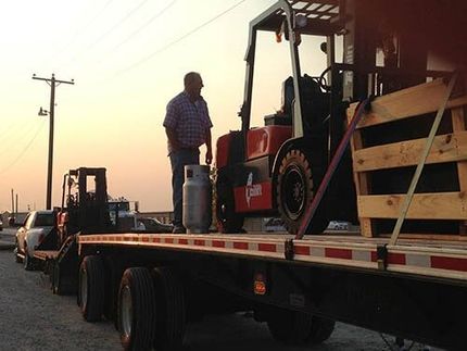 Forklift at the Truck — Equipment Parts in Fort Worth, TX