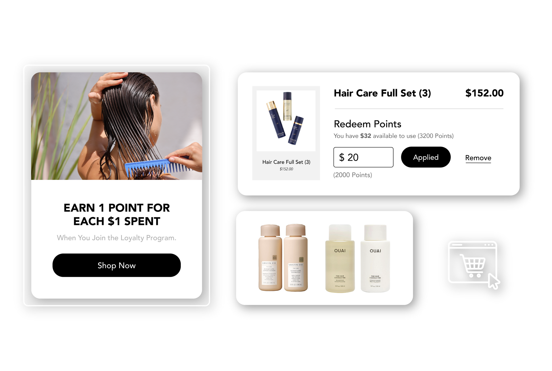 A woman is brushing her hair with a blue brush.