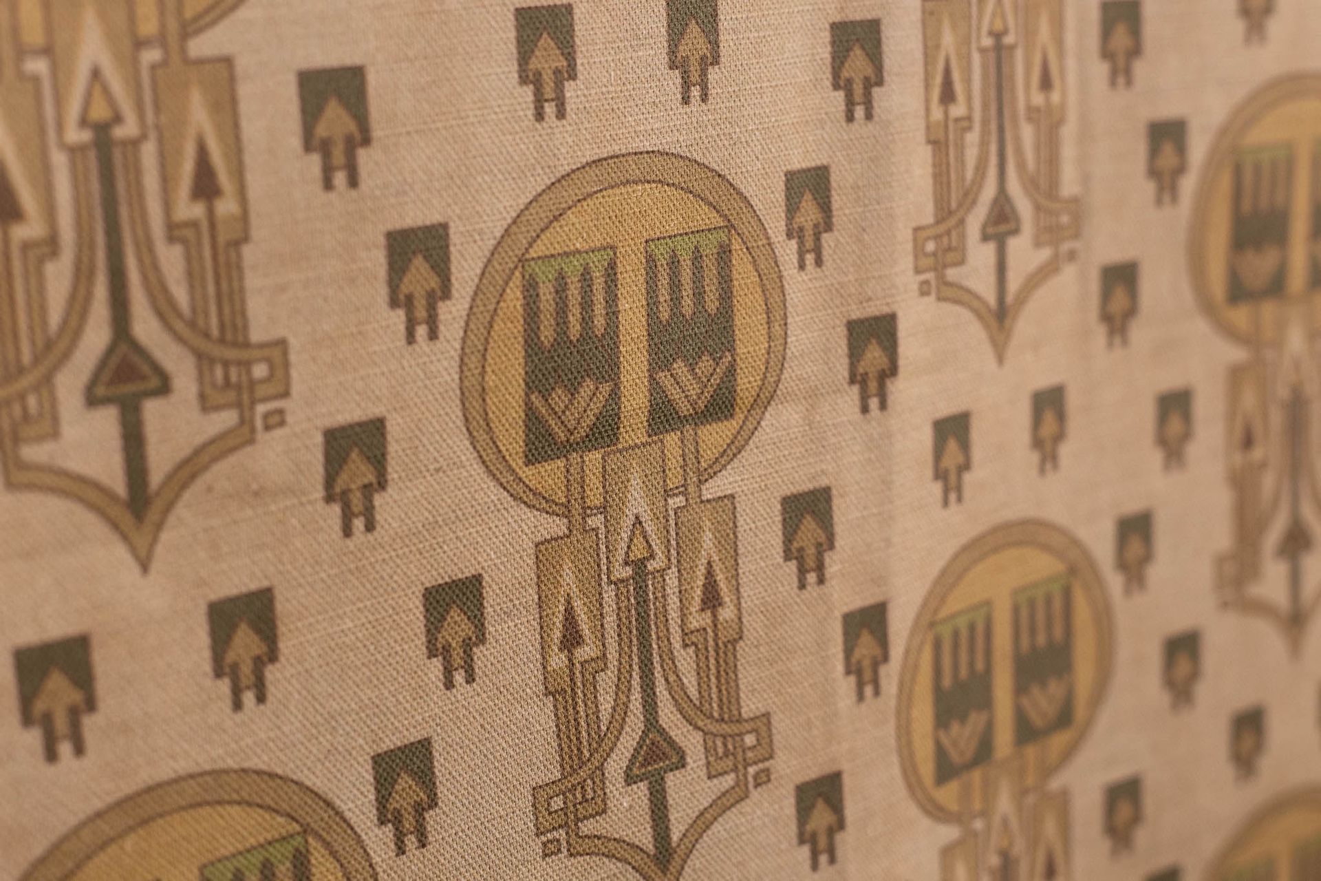 A close up of a wall with a pattern on it