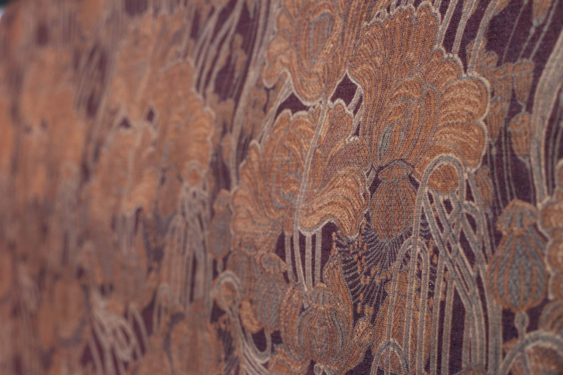 A close up of a piece of fabric with a floral pattern on it.