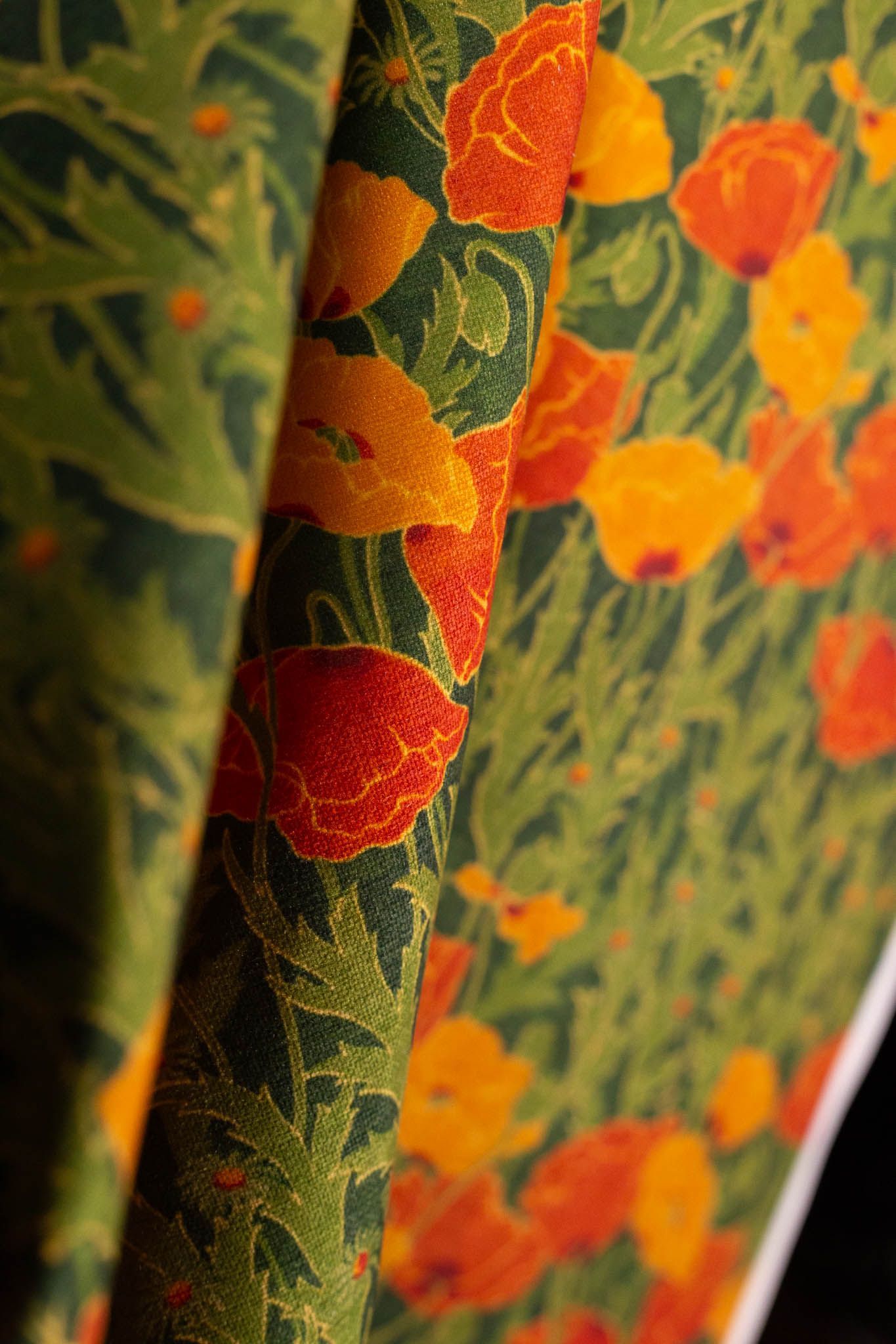 A close up of a piece of fabric with a floral pattern on it.