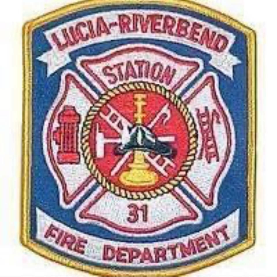 A patch for the lucia riverbend fire department.