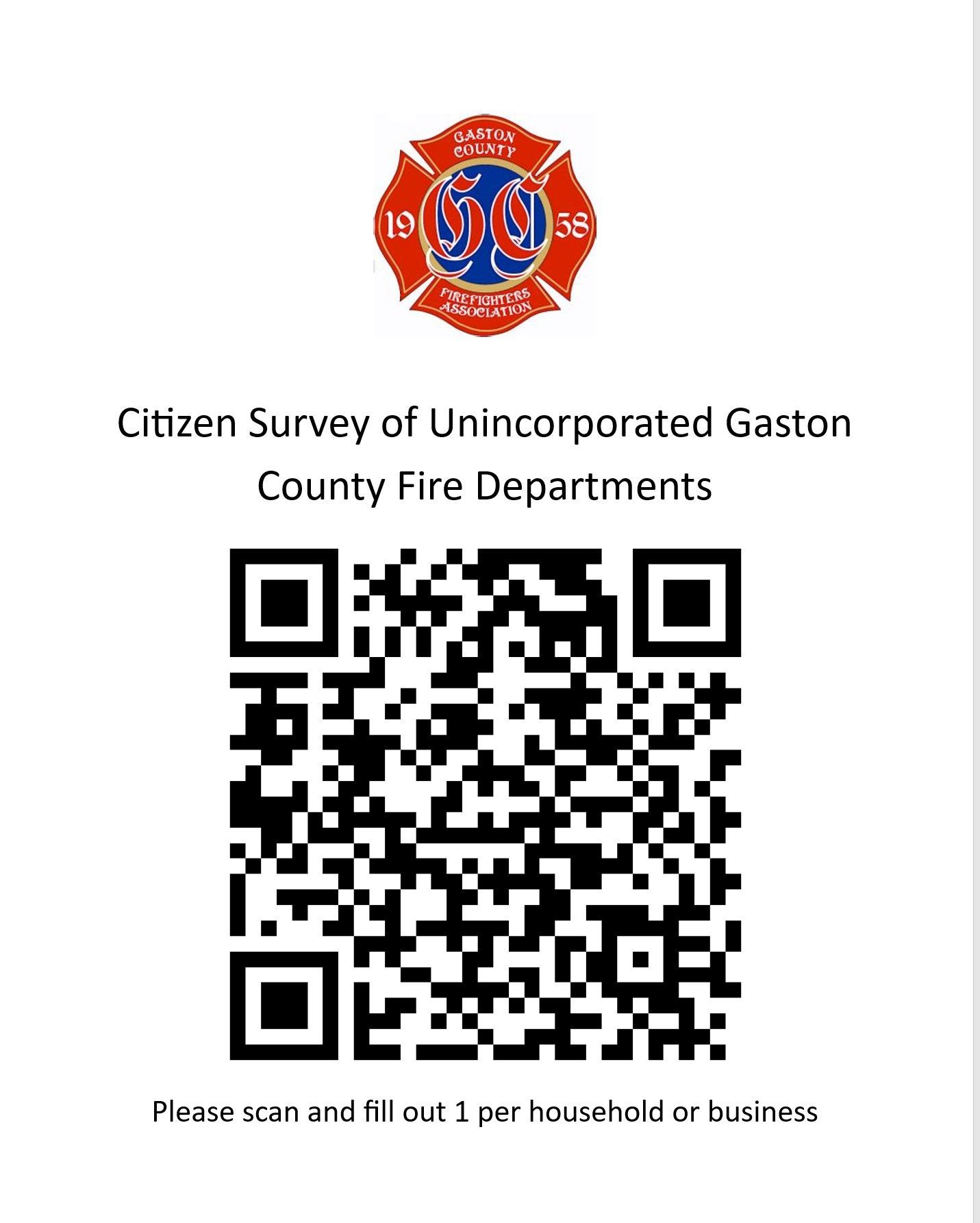 This survey is being shared on social media to gather input from residents of the unincorporated fire districts about what they want and need from their fire departments. The feedback we collect will help guide future budget requests and ensure we are focusing on the priorities that matter most to our communities. Please share this opportunity with friends and family and the attached QR code so we can reach as many residents as possible. This is an important opportunity for us to speak up and represent the interests of Gaston County residents as we work to strengthen fire service delivery.