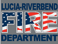 A logo for the lucia riverbend fire department