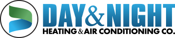 the logo for day and night heating and air conditioning co.