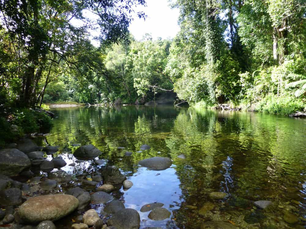 A river surrounded by trees and rocks on a sunny day — Active Tree Fellas in Tiaro, QLD