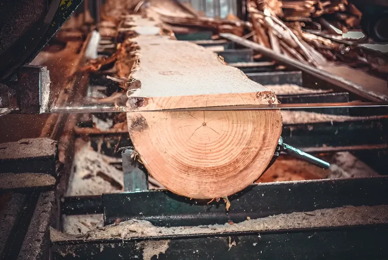 Process of Machining Logs in Equipment Sawmill Machine — Active Tree Fellas in River Heads, QLD