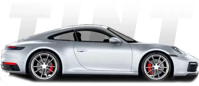 Car with 35 percent window tint showing a lighter tint shade.