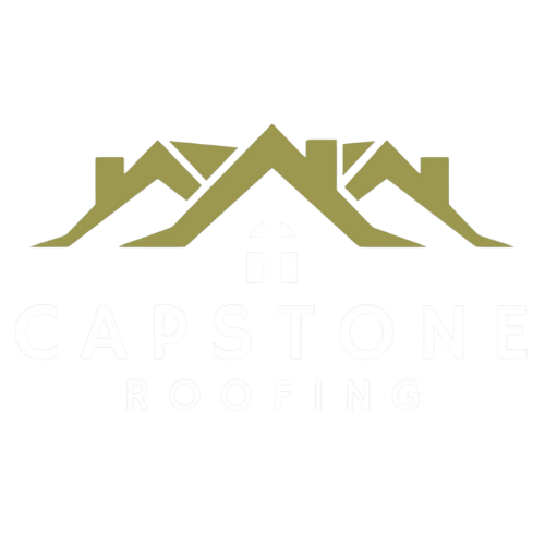 A logo for a company called capstone roofing