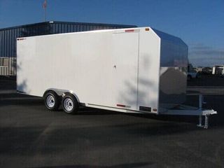 White trailer in side view - Custom Trailer in Fresno, CA