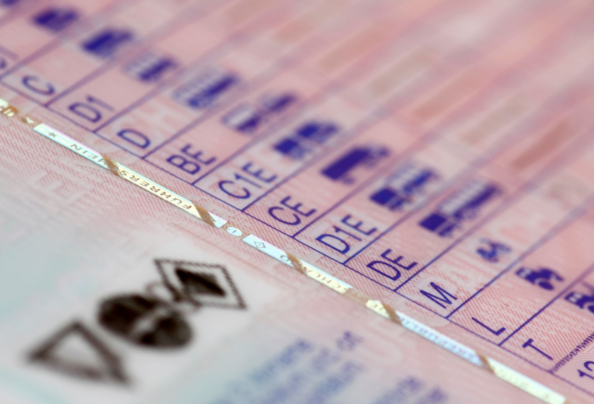 eine Nahaufnahme eines Führerscheins