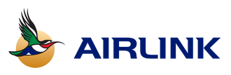 a logo for airlink with a bird on the tail