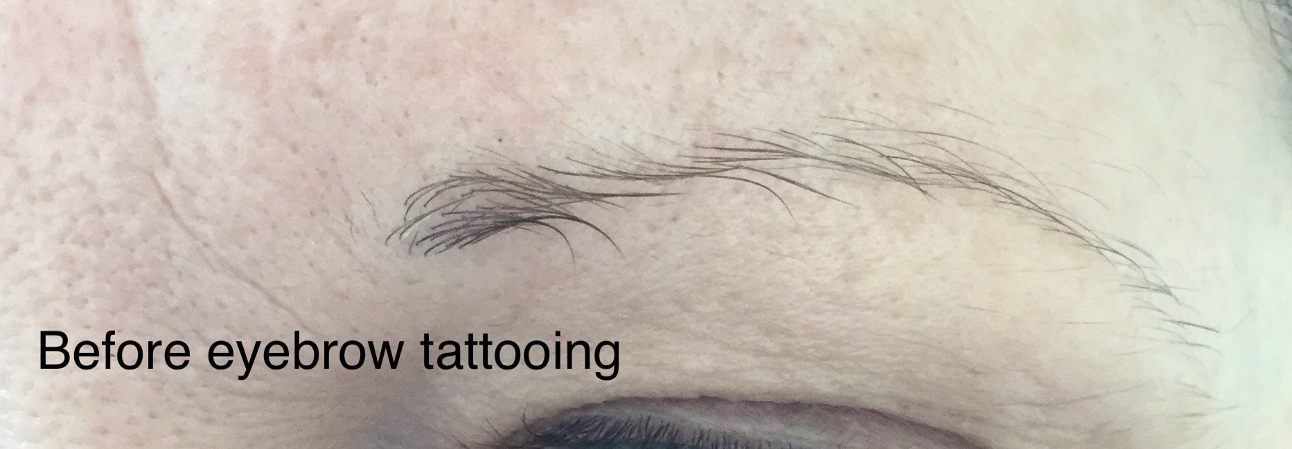 Before Eyebrow Tattooing Process — Cosmetic Tattooing in Bundaberg, QLD