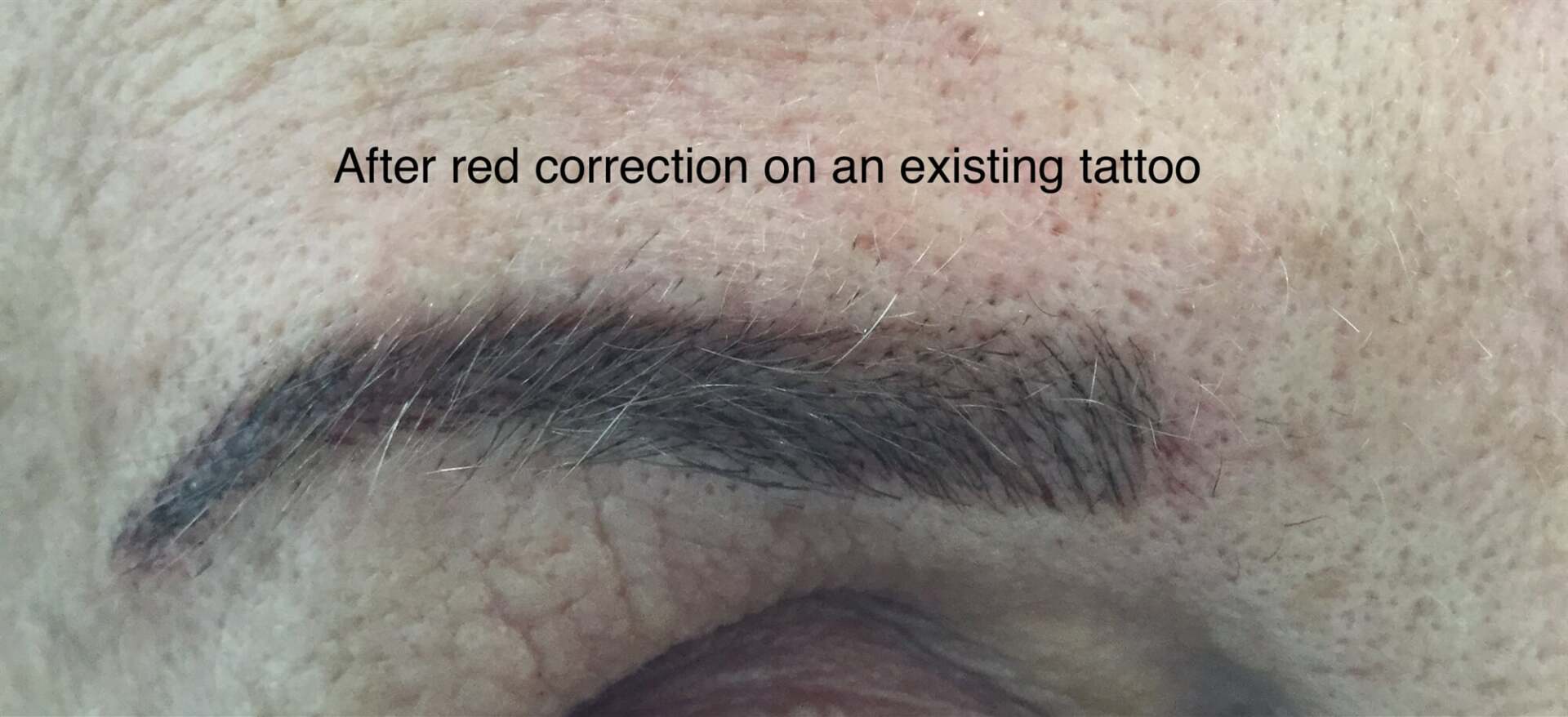 After Red Pigment Correction On Old Tattoo — Cosmetic Tattooing in Bundaberg, QLD