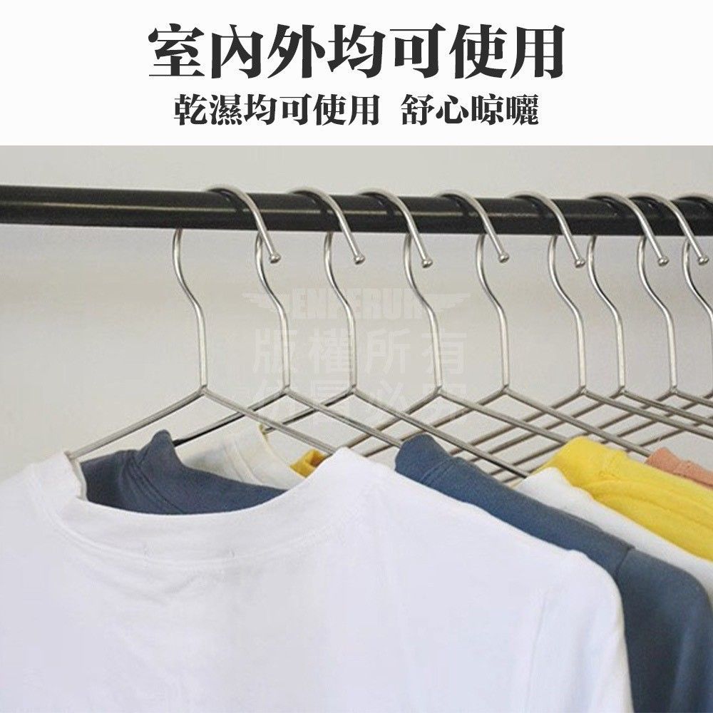 銀河耐重不鏽鋼衣架(1組20入)