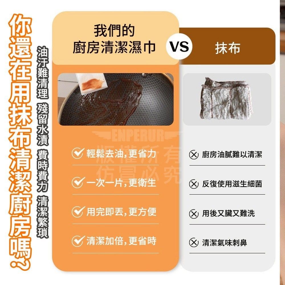 廚房潔淨戰神500抽霸王級去油濕巾(1組2桶)