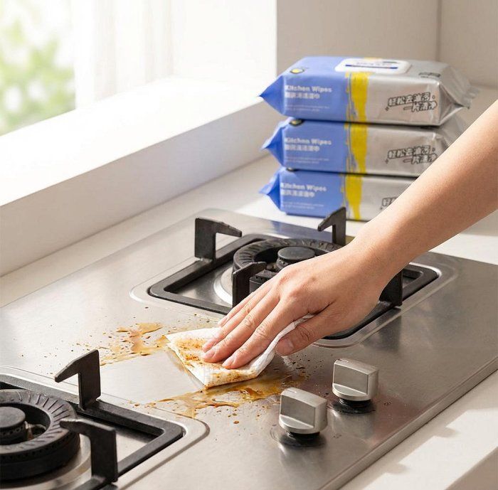 Pro級強效去油！加厚款廚房萬用濕紙巾(1組10包)