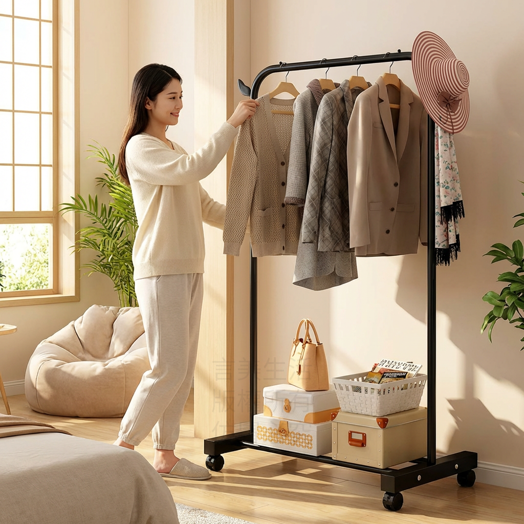 行走衣帽間多功能置物架