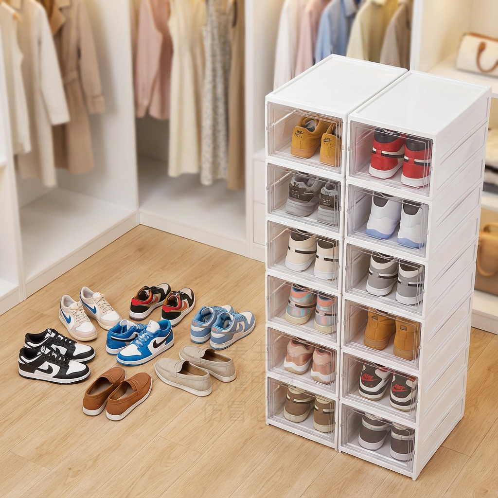 免安裝瞬收Pro六層透視鞋櫃