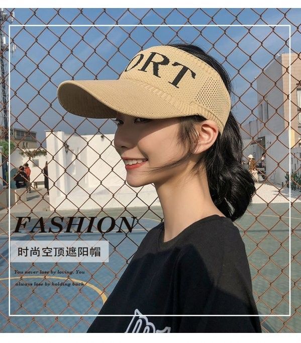 運動遮陽空頂帽(買一送一) 韓版春夏sports防曬帽騎車戶外運動鴨舌棒球帽太陽帽學生遮陽空頂帽