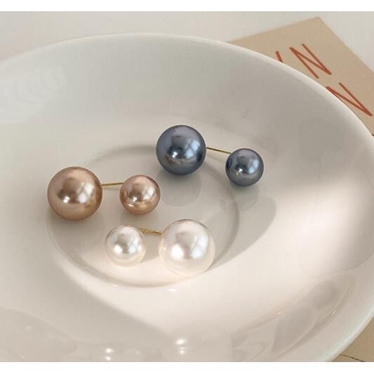 防走光雙頭珍珠領針胸針(買一送一)