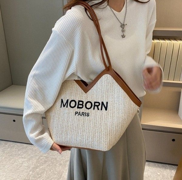 新款時尚編織單肩托特包