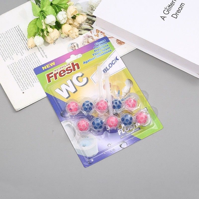 新款馬桶懸掛清潔球(1組10串)