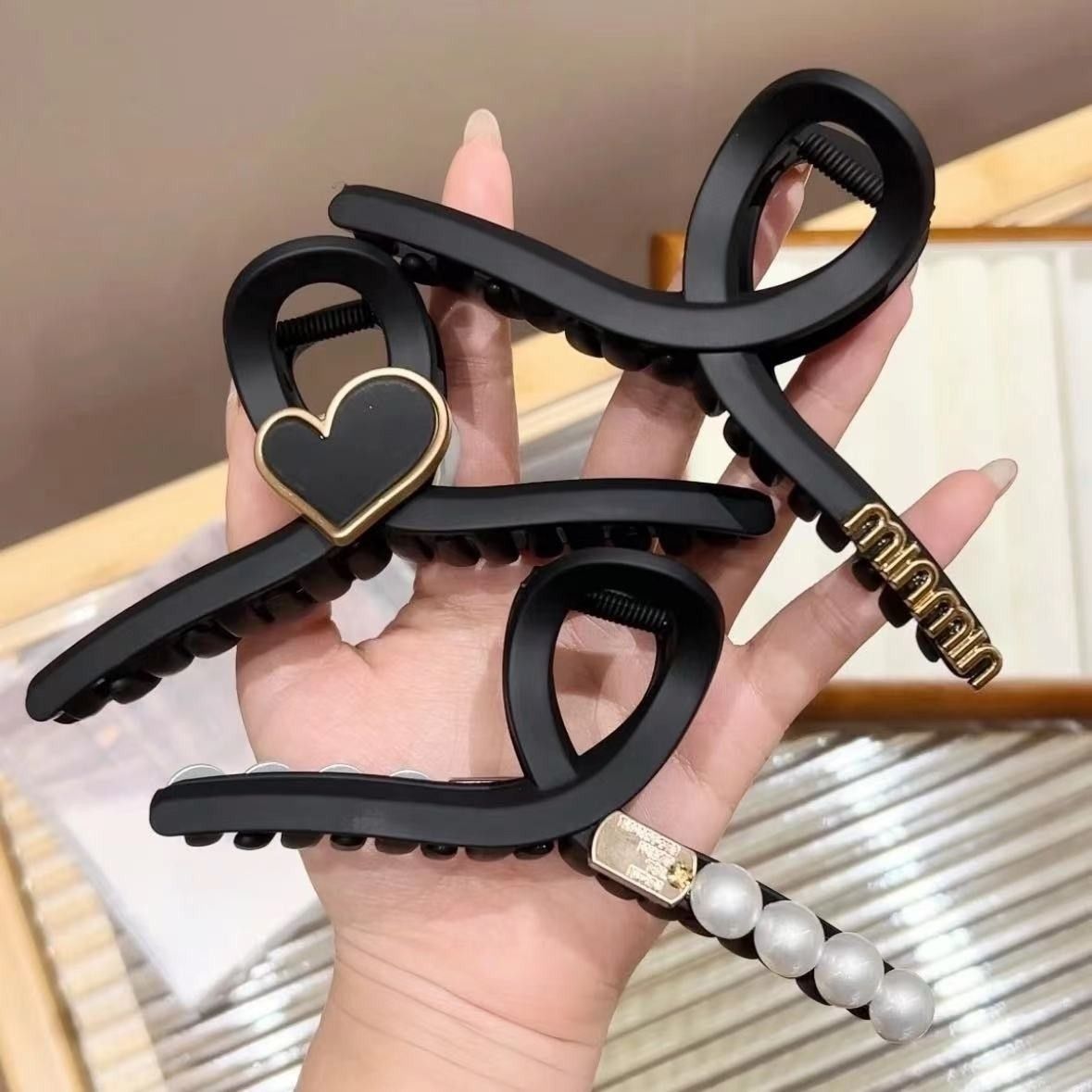 巨能夾氣質黑色抓夾(1組4入)