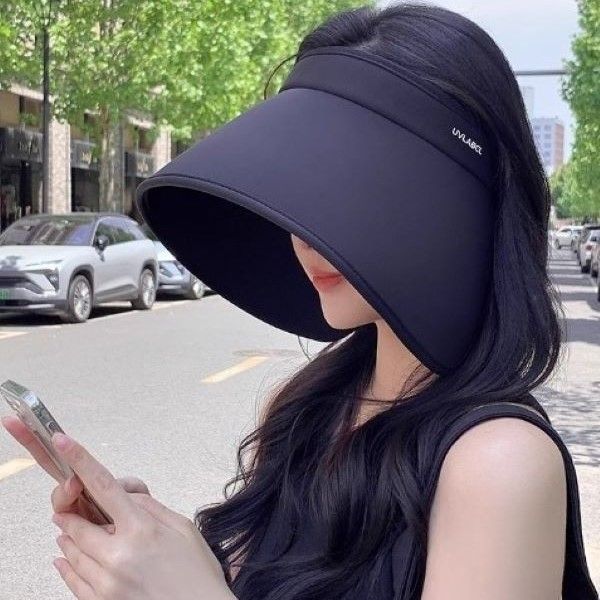 環繞式全臉防曬大帽檐空頂帽