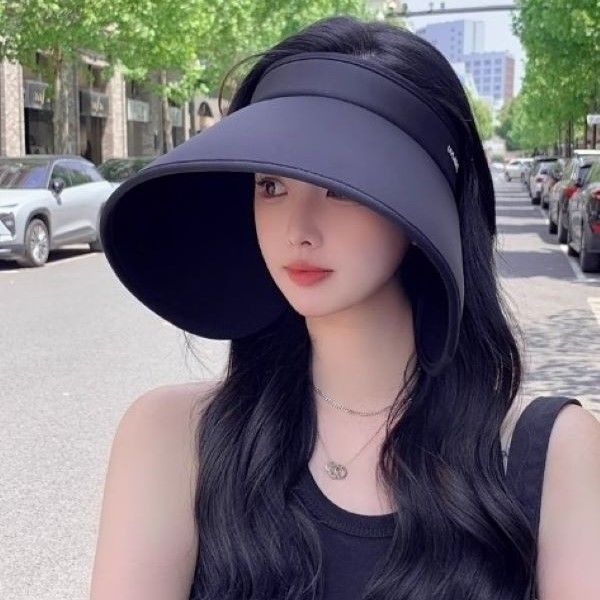 環繞式全臉防曬大帽檐空頂帽