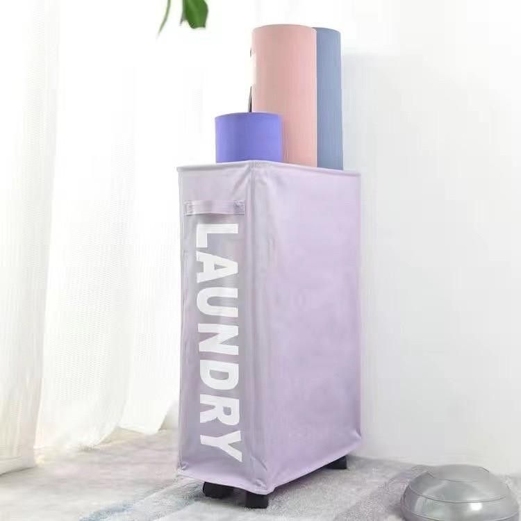 布藝可折瑜珈墊收納箱（附滾輪）