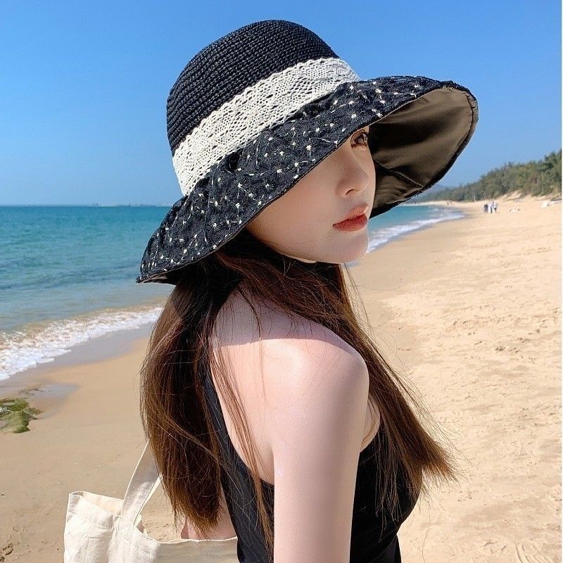 爆款時尚蕾絲蝴蝶結漁夫帽