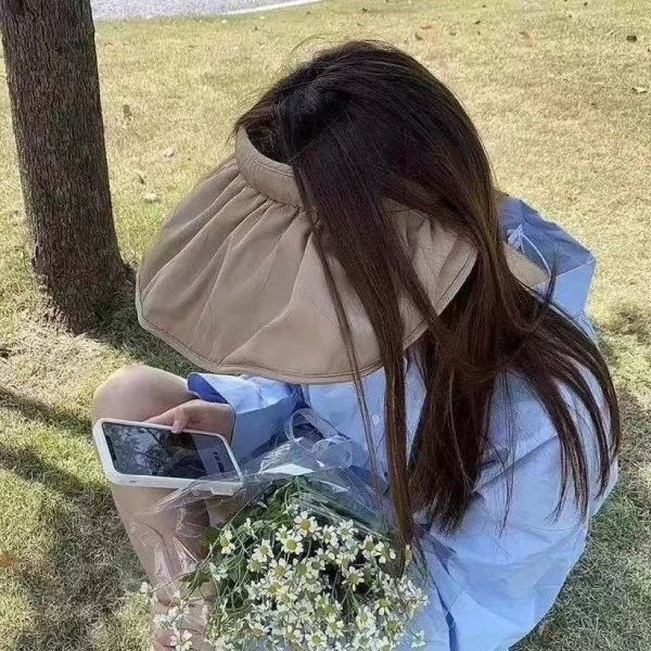 貝殼空頂漁夫摺疊帽(買一送一)