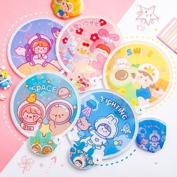 卡通折疊扇子(1組4入)