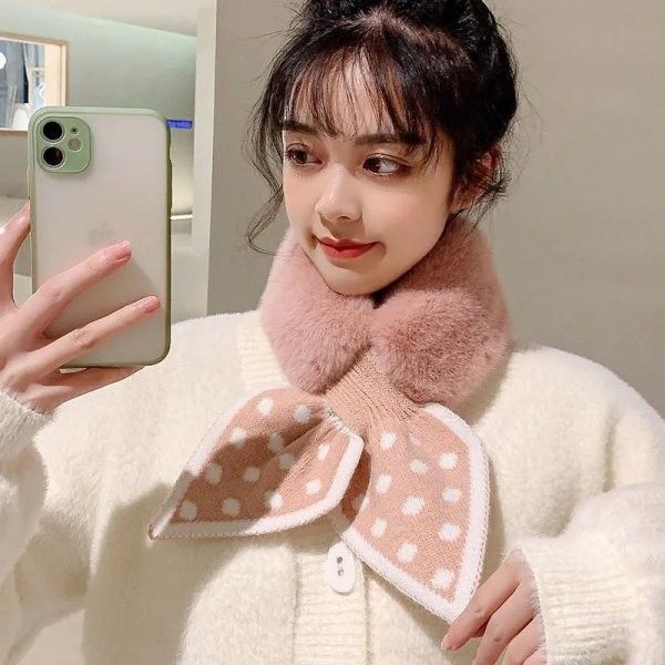 成人交叉保暖領巾圍脖(買一送一)