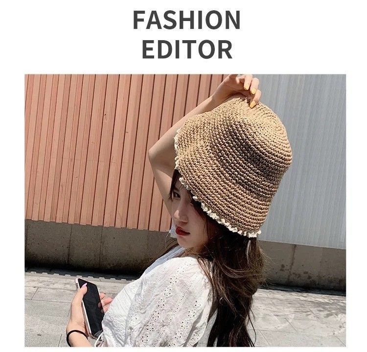 日系清新蕾絲草帽