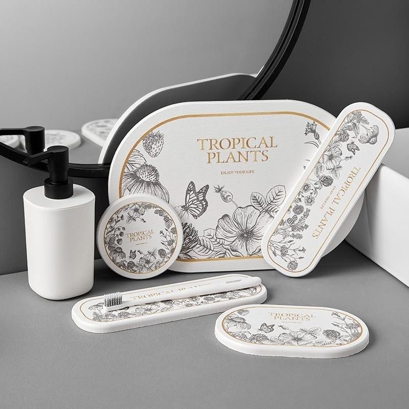 北歐輕奢風珪藻土墊-三件套