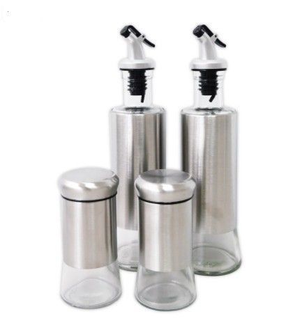 不銹鋼調味罐4件組(買一送一) 不鏽鋼多功能調味瓶