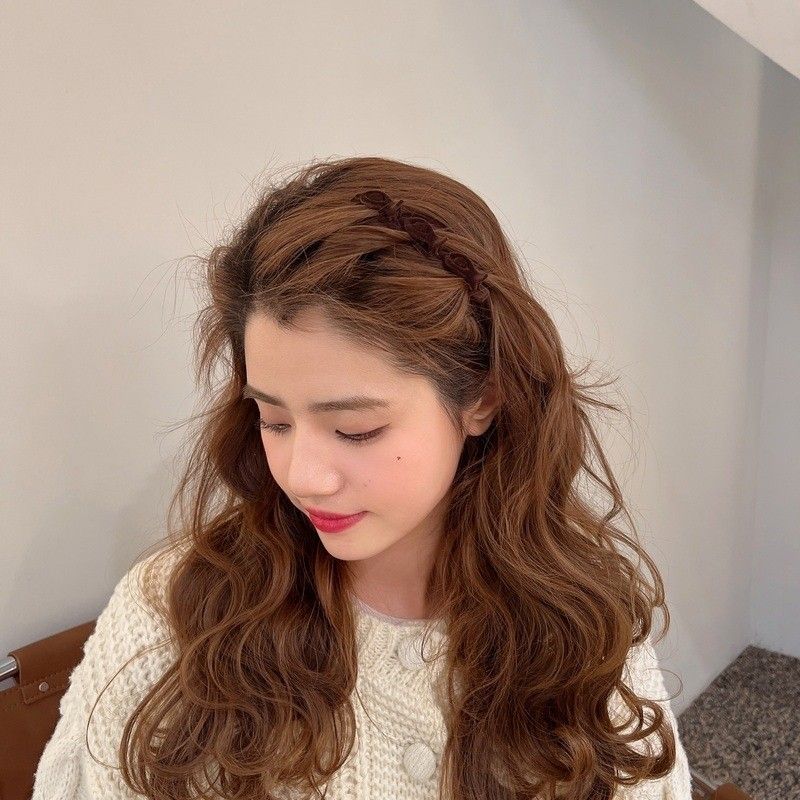 日韓植絨瀏海編髮夾(1組3對)