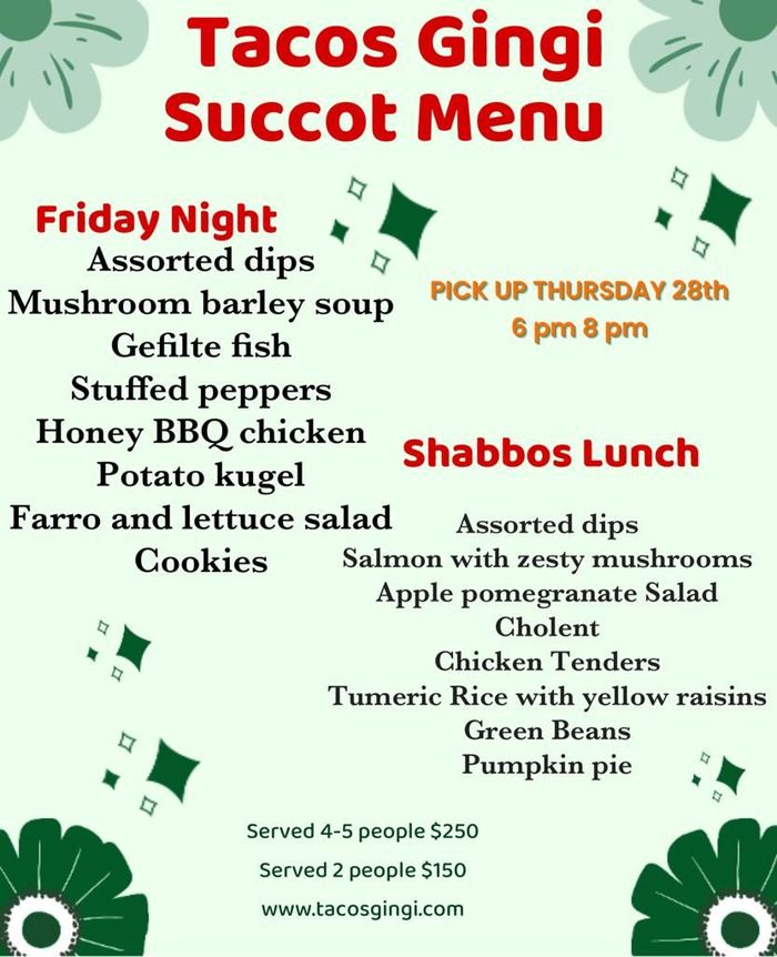 Kosher Mexican Food Lunch, Dinner & Catering Tacos Gingi