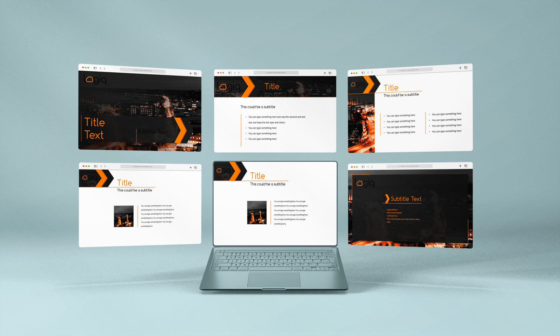 A laptop computer with a bunch of screens on it.