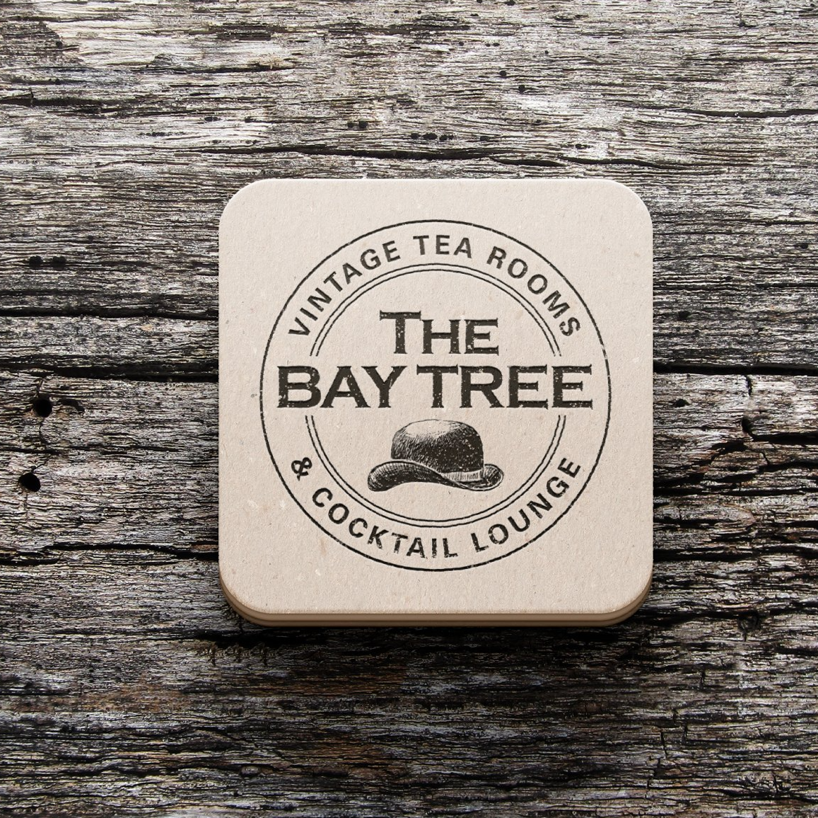 A coaster for the bay tree tea rooms and cocktail lounge