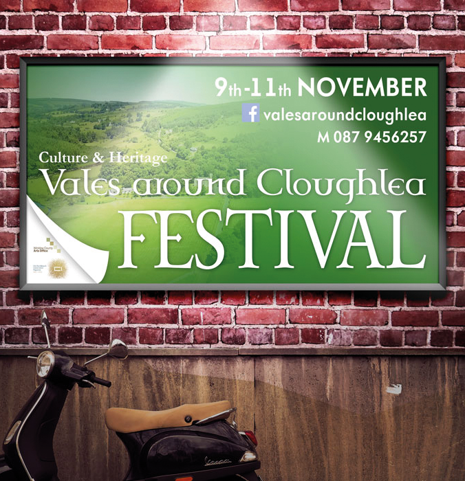 A poster for the vales around cloughlea festival