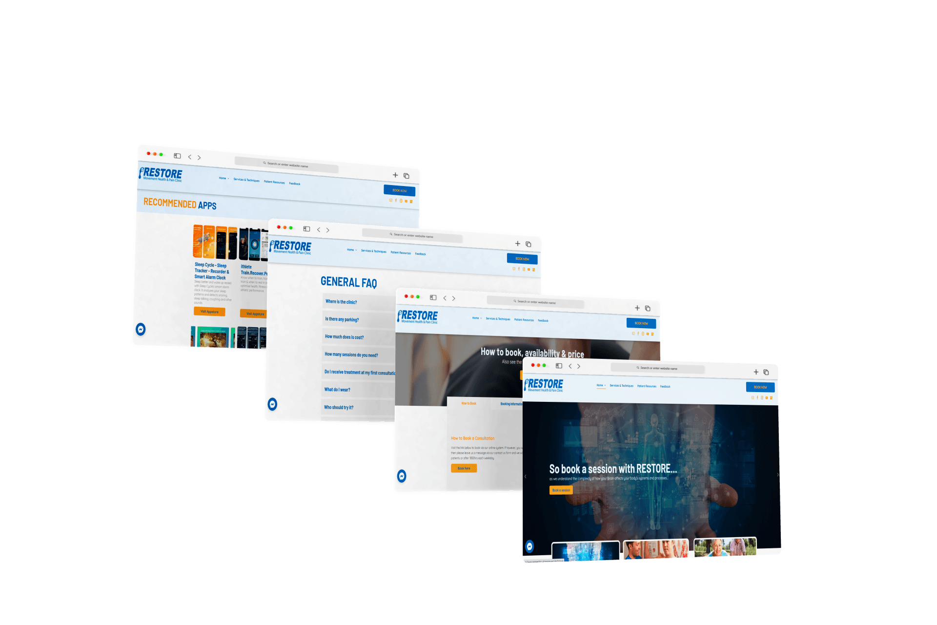 A bunch of computer screens are stacked on top of each other